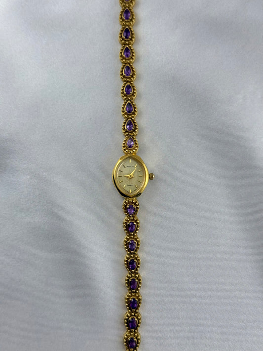 Rare Vintage Amethyst Gem Watch