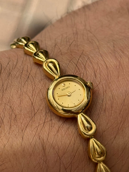 Rare 1989 Gold Raindrop Seiko Watch 1E20-0540