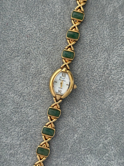 Vintage Jade Stone Marcel Drucker Watch