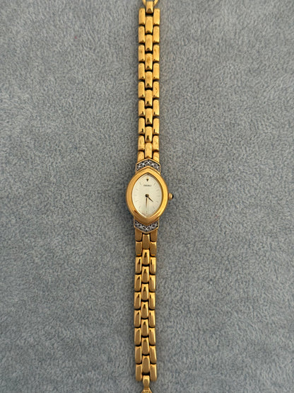 Rare Vintage 1990’s Diamond Bezel Seiko Watch 1N00-6E79