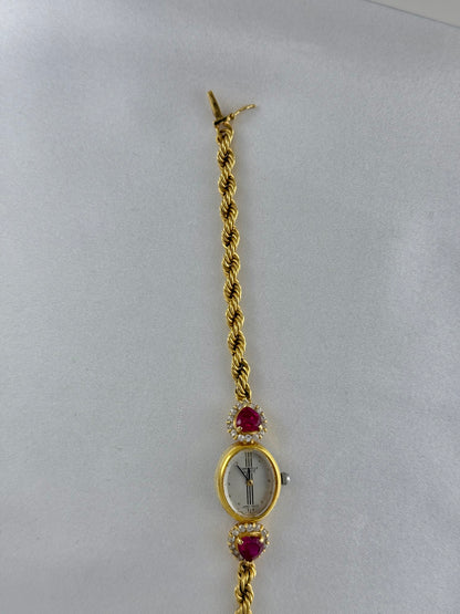 Rare Ruby Adorned Vintage Watch