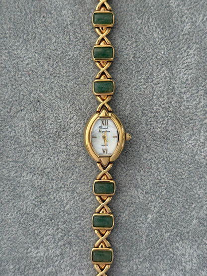 Vintage Jade Stone Marcel Drucker Watch