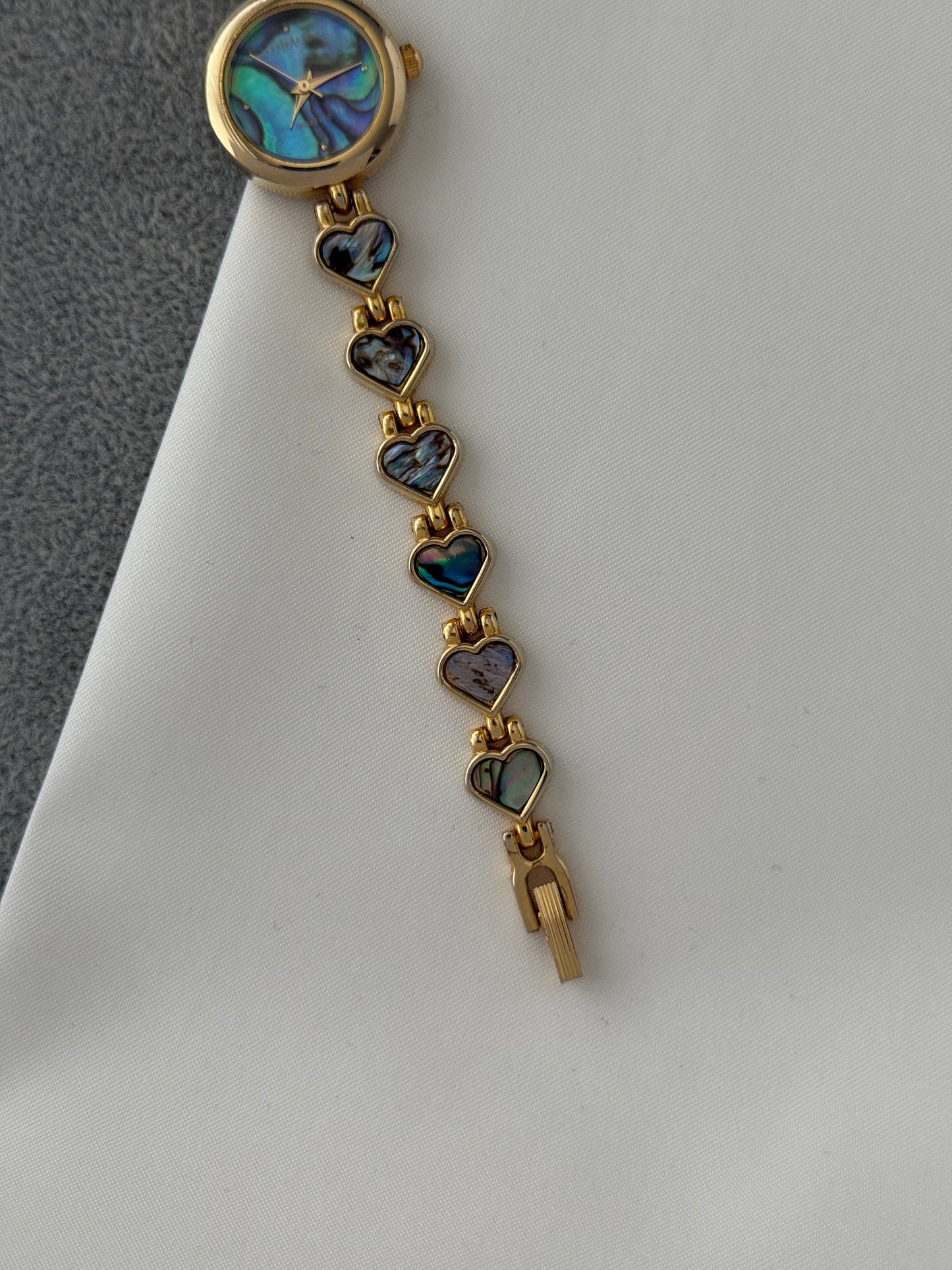 Vintage Abalone Heart Watch