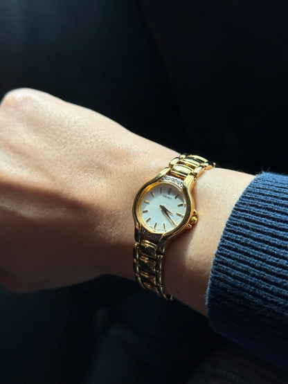 1990’s Diamond Bezel Seiko Watch 1N00-0AL0