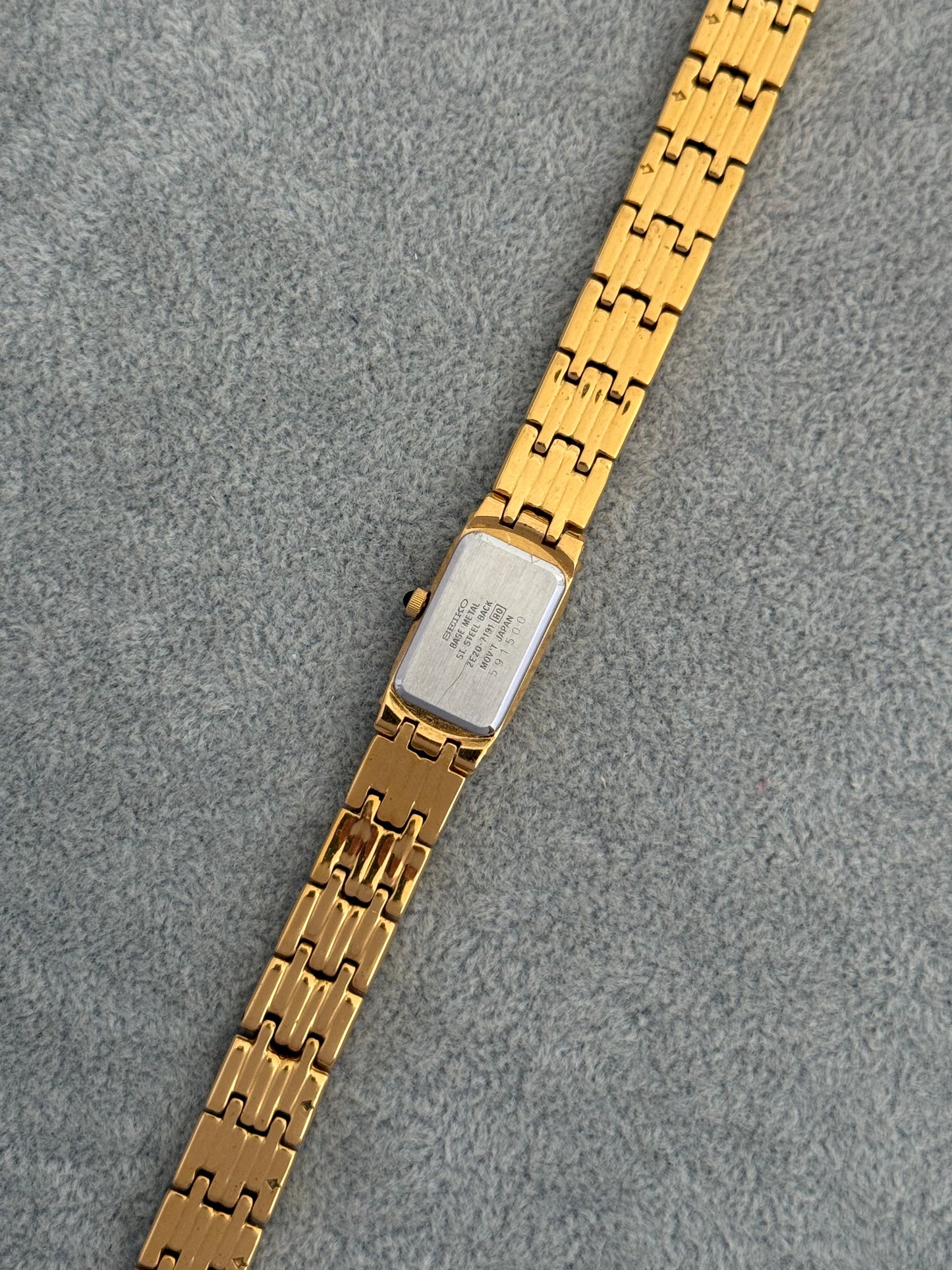 Rare New Old Stock 1990’s Diamond Bezel Seiko Watch, Pink Dial