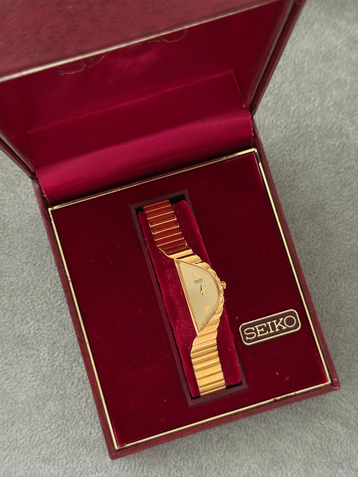 Rare Boxed Vintage Half Moon Seiko Watch