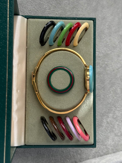 Vintage 1100L Gucci Watch with 12 Interchangeable Bezels