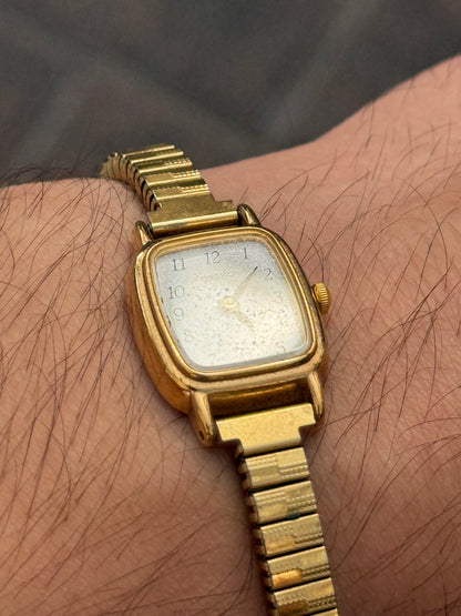 Vintage 1991 Gold Seiko Watch - Stretchy Bracelet 1N00-5K29