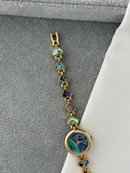 Vintage Abalone Heart Watch