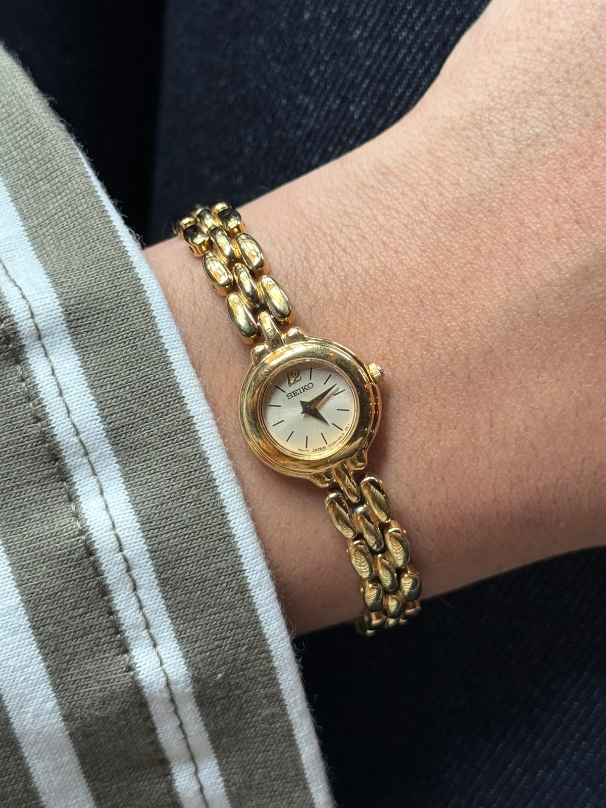 Dainty February 1992 Gold Seiko Watch Y150-0AH0