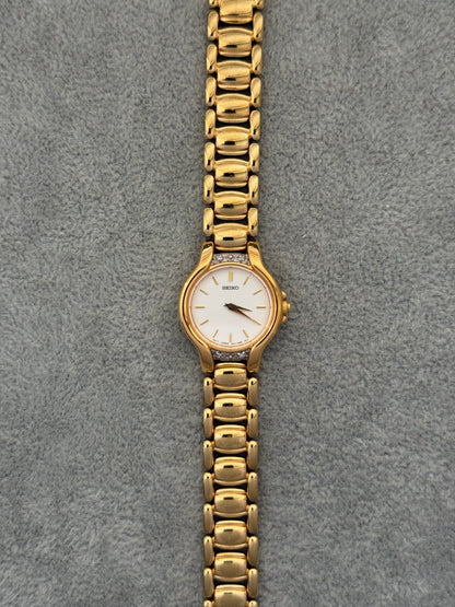 1990’s Diamond Bezel Seiko Watch 1N00-0AL0