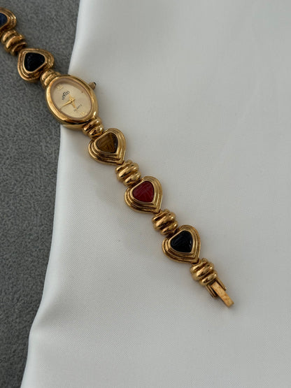 Vintage Heart Gem Watch