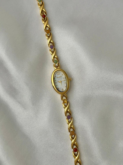 Vintage Multi Gem Watch