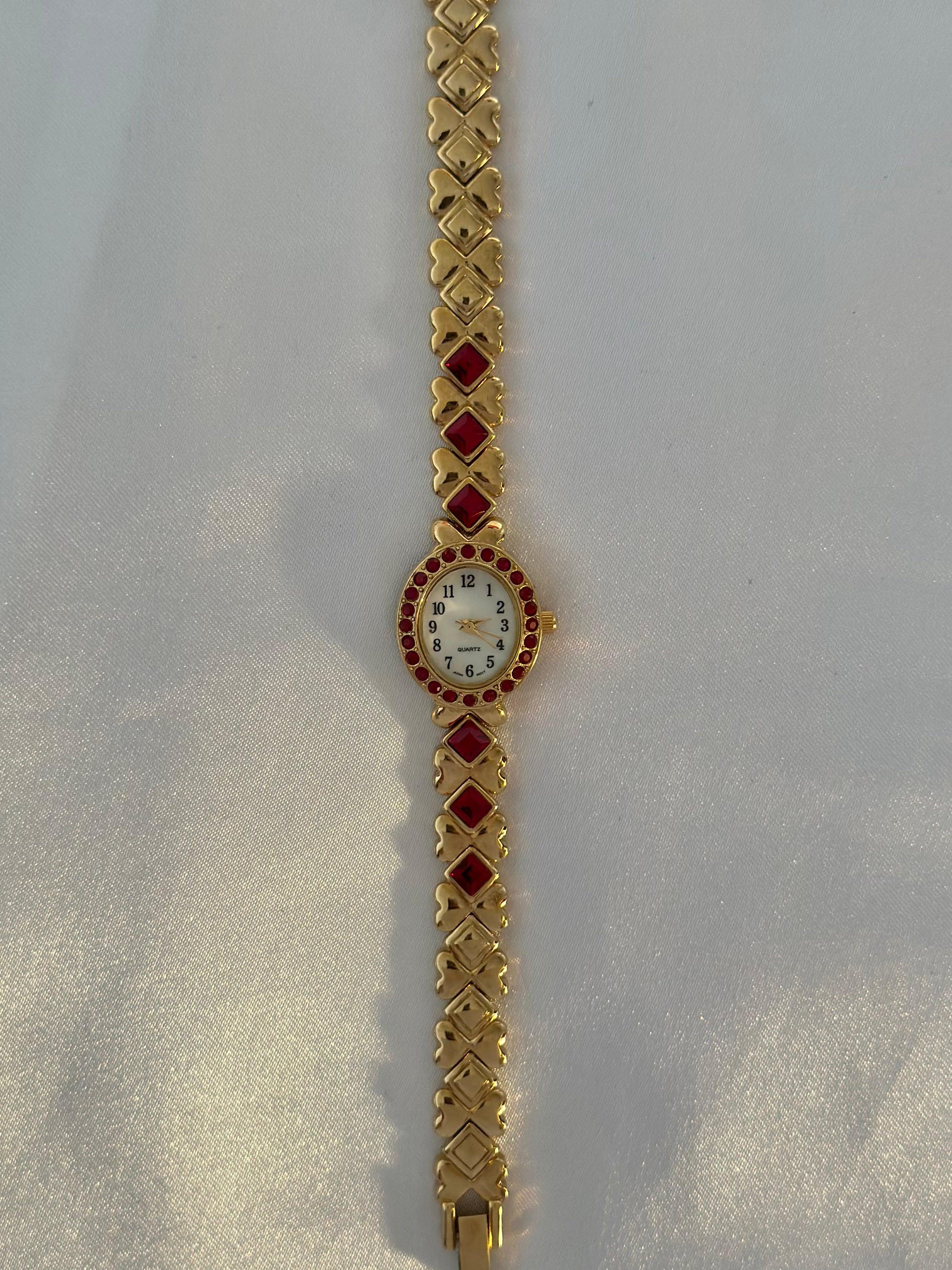 Ruby Stone Watch Vintage Ruby Gem Watch – Ekiztas Collection
