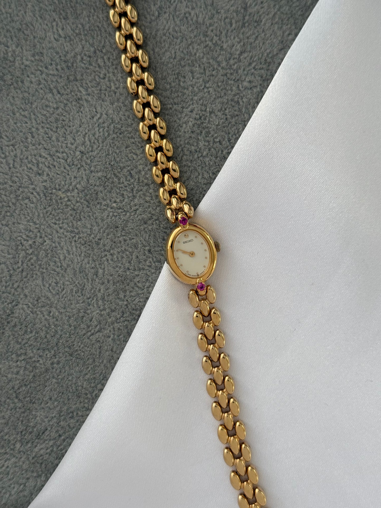 Rare Vintage Ruby Gem Seiko Watch