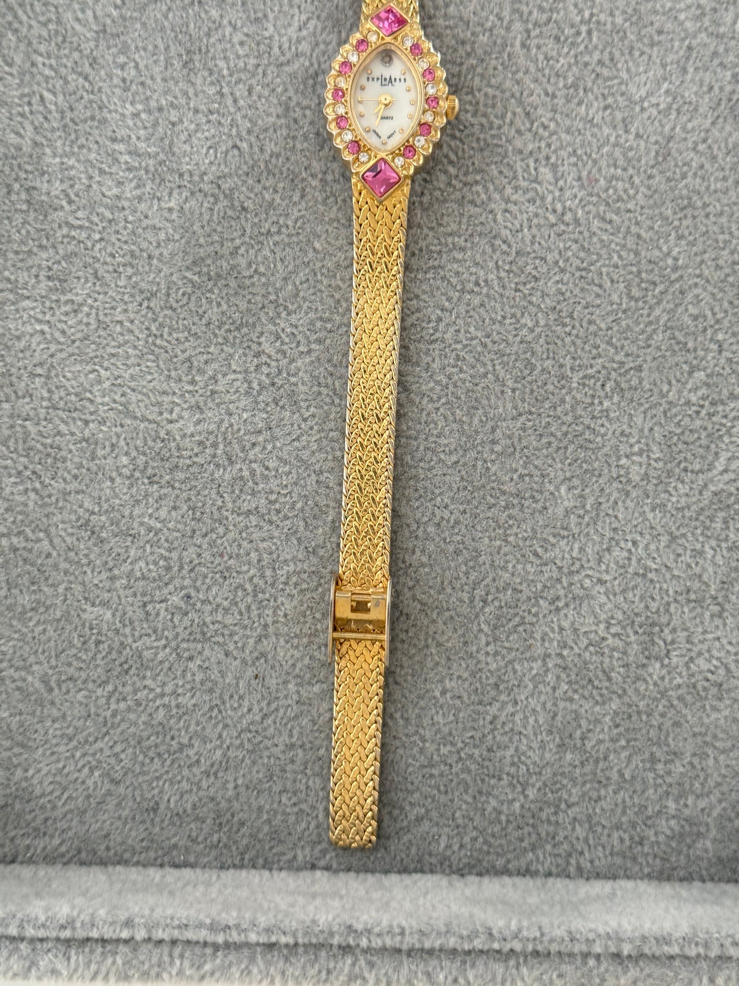 Vintage Pink Gem Watch