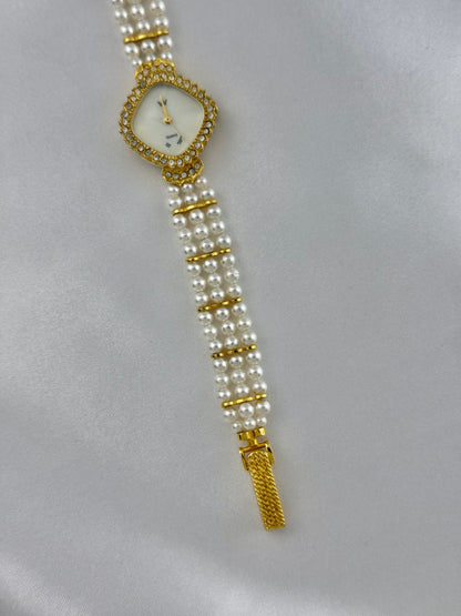 Vintage Faux Pearl Watch