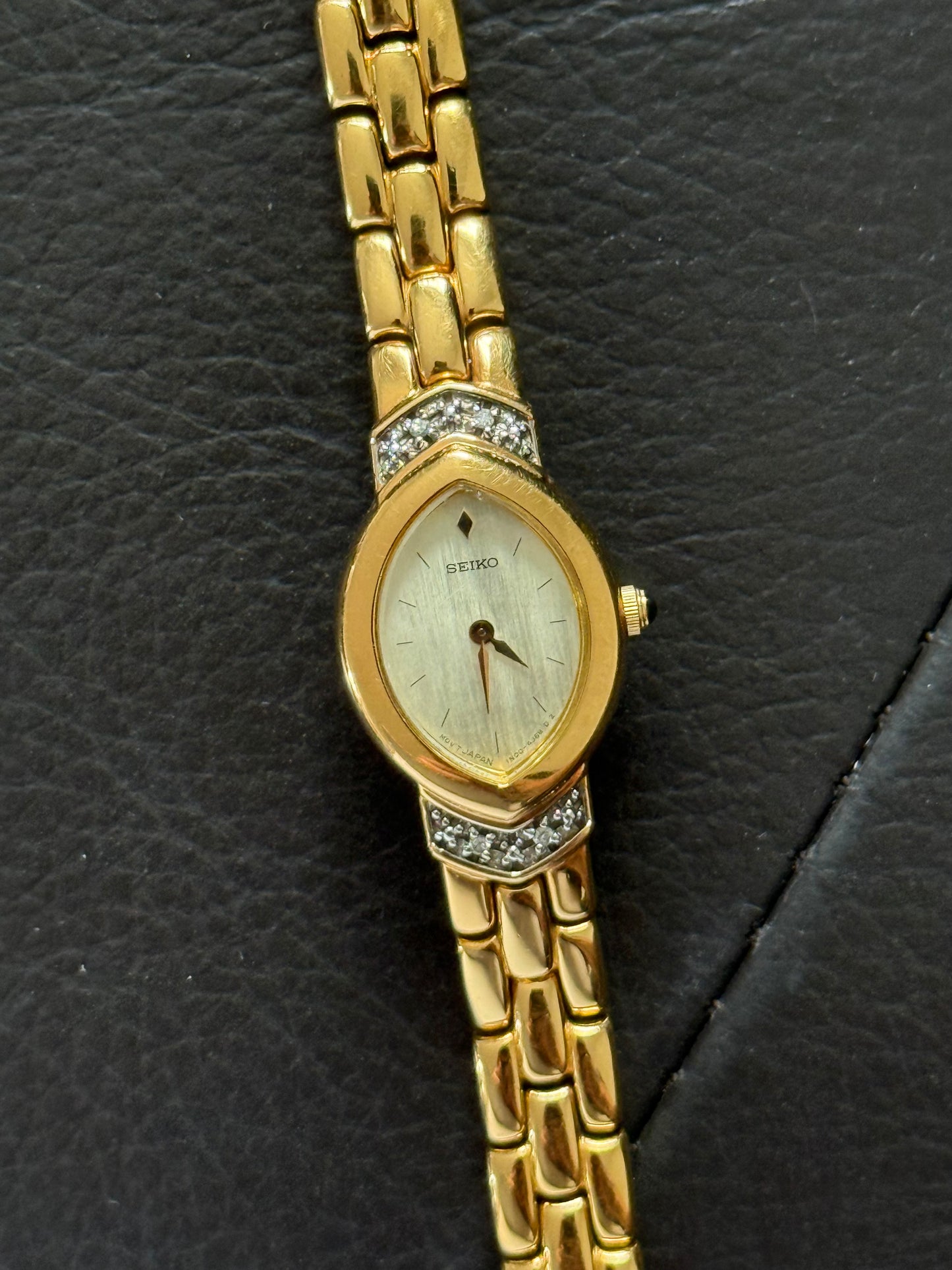 Rare Vintage 1990’s Diamond Bezel Seiko Watch 1N00-6E79