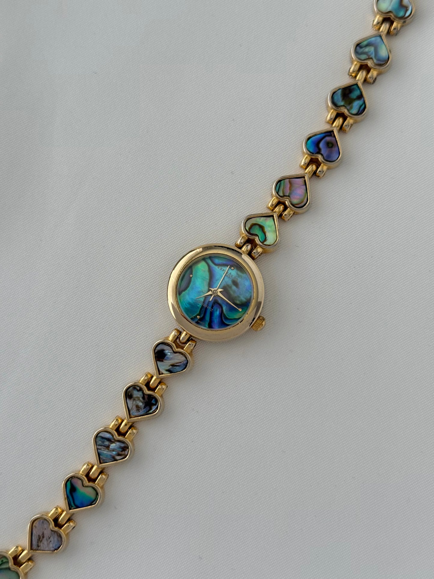 Vintage Abalone Heart Watch