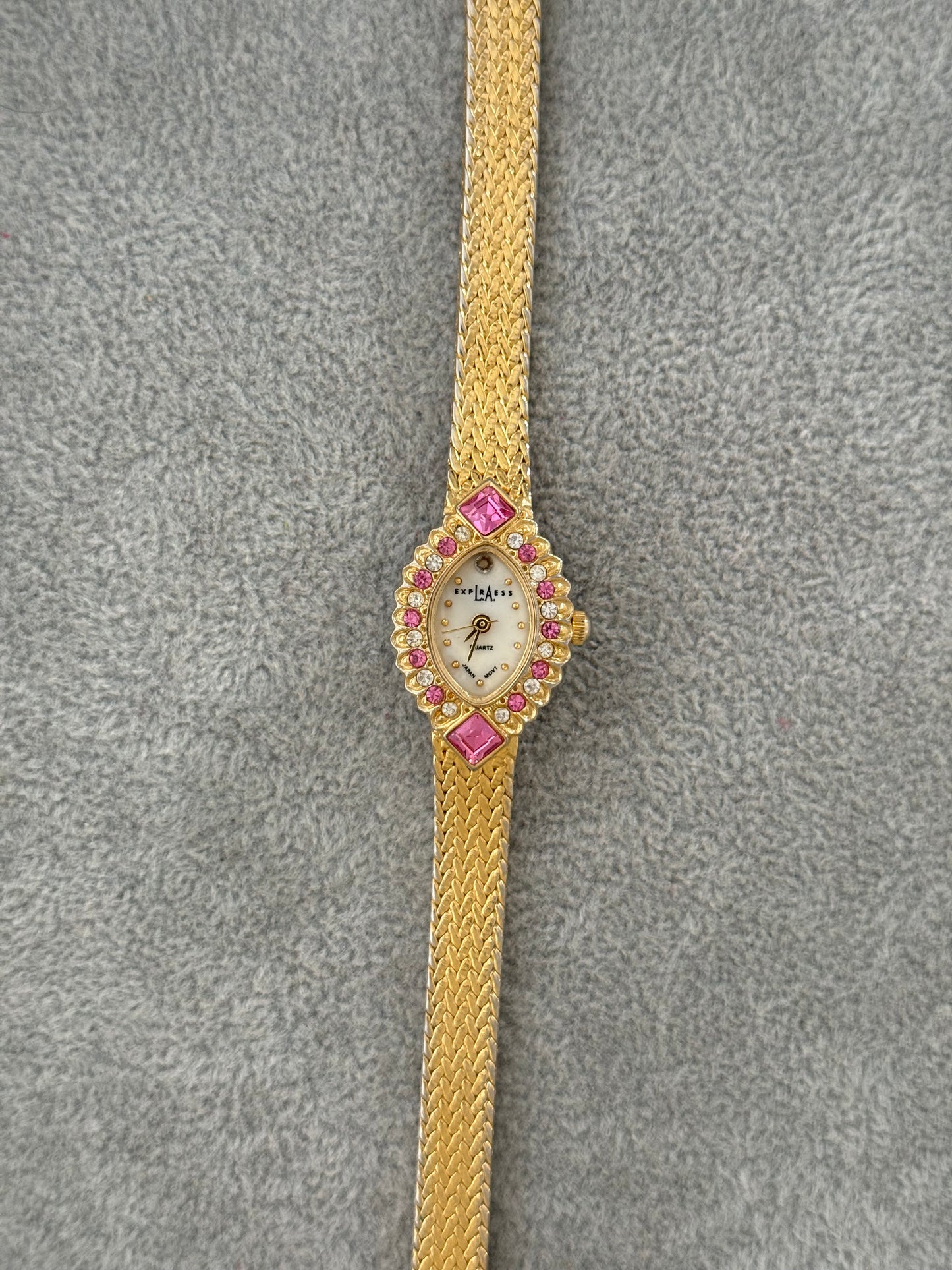 Vintage Pink Gem Watch