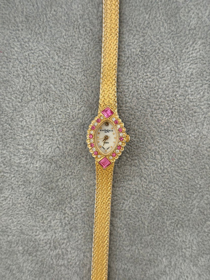 Vintage Pink Gem Watch