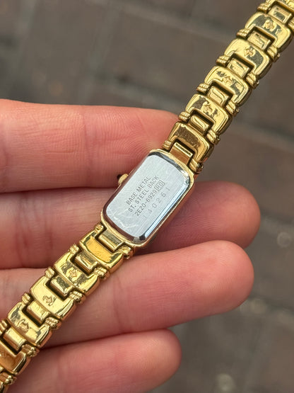 NW Vintage 90’s Diamond Bezel on Black Dial Seiko Watch 2E20-6929