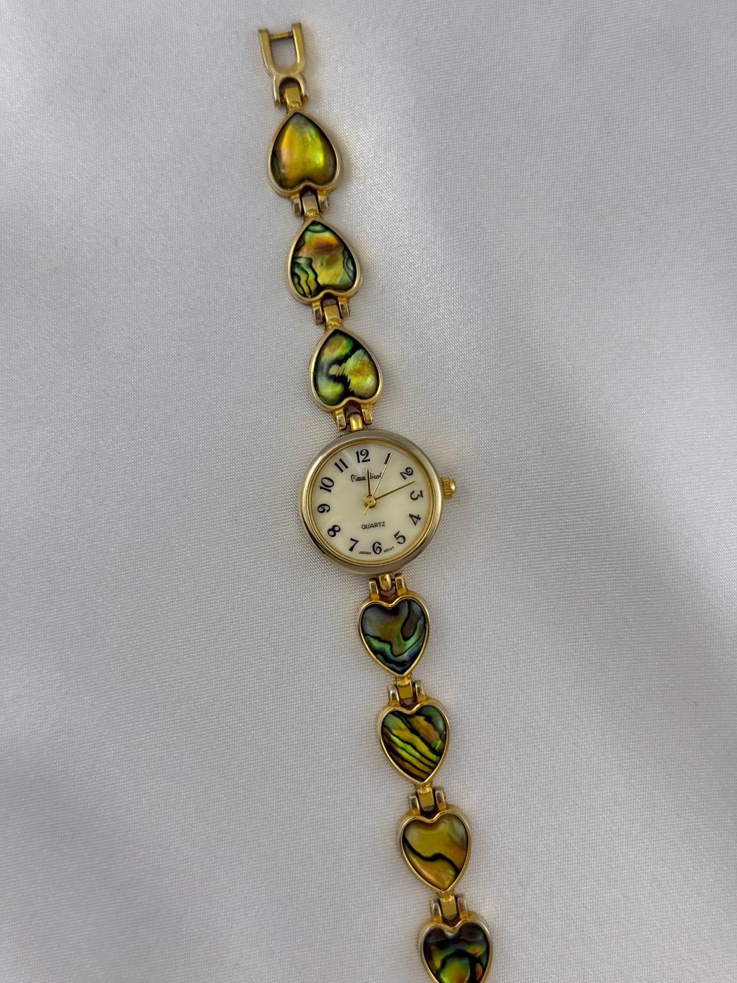 Vintage Abalone Heart Watch