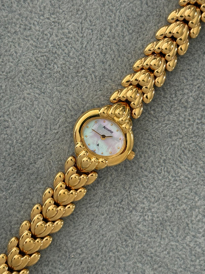 Vintage Mother Of Pearl Accurist Watch