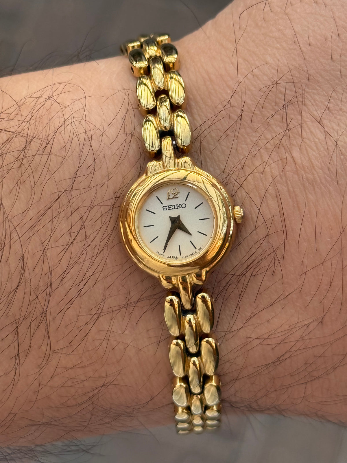 Dainty February 1992 Gold Seiko Watch Y150-0AH0
