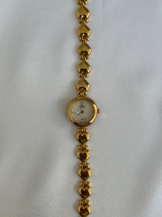 Vintage Gold Hearts Watch