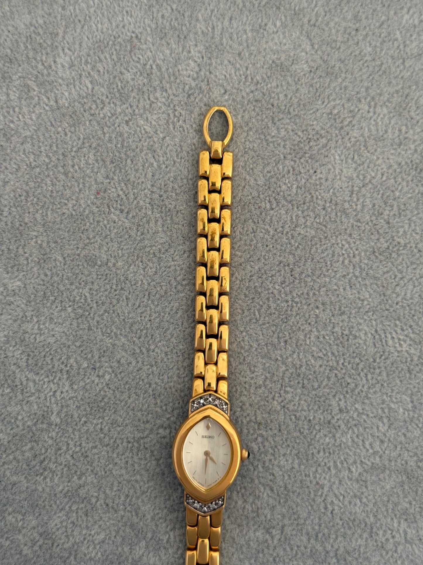 Rare Vintage 1990’s Diamond Bezel Seiko Watch 1N00-6E79