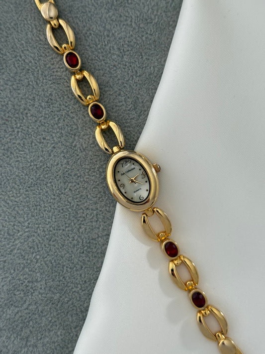 Vintage Ruby Gem Watch