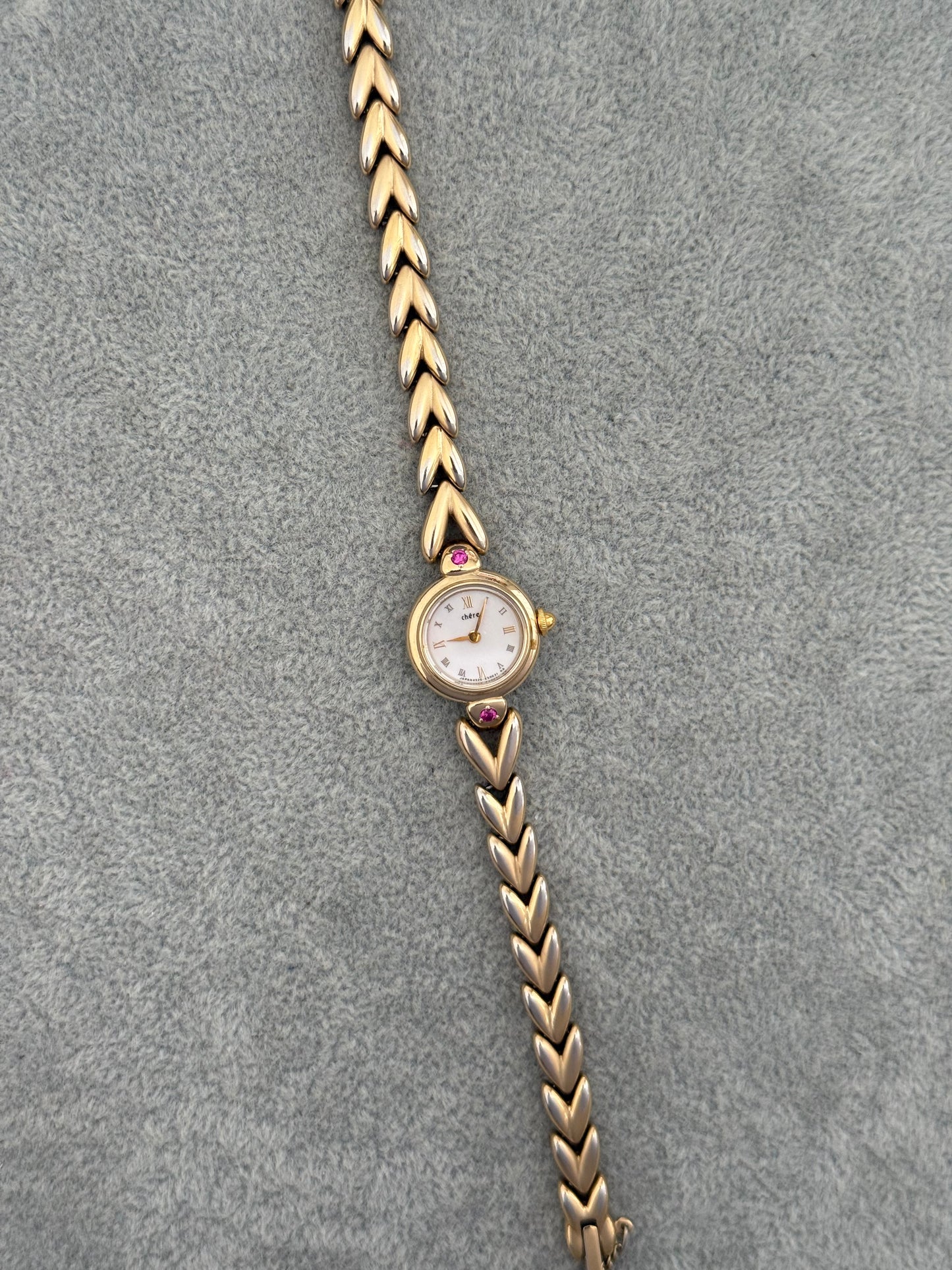 Rare Vintage Citizen Chere Ruby Gem Watch