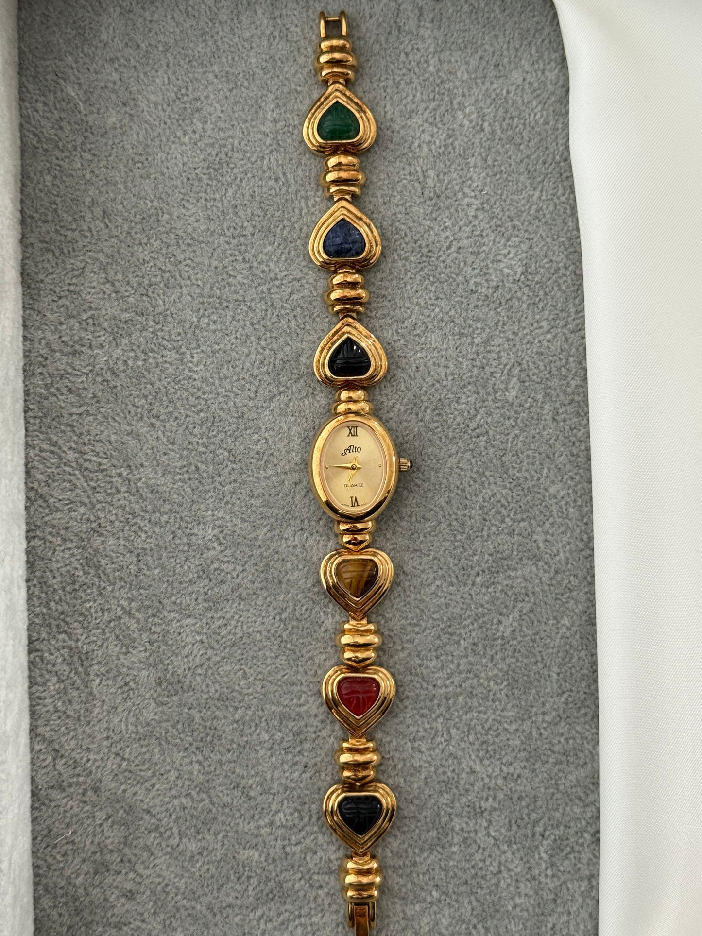 Vintage Heart Gem Watch