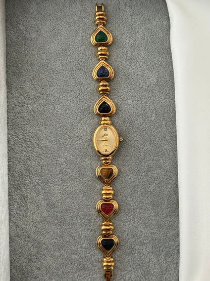 Vintage Heart Gem Watch