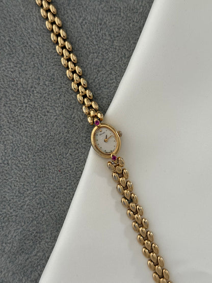 NW Rare Vintage Ruby Stone Seiko