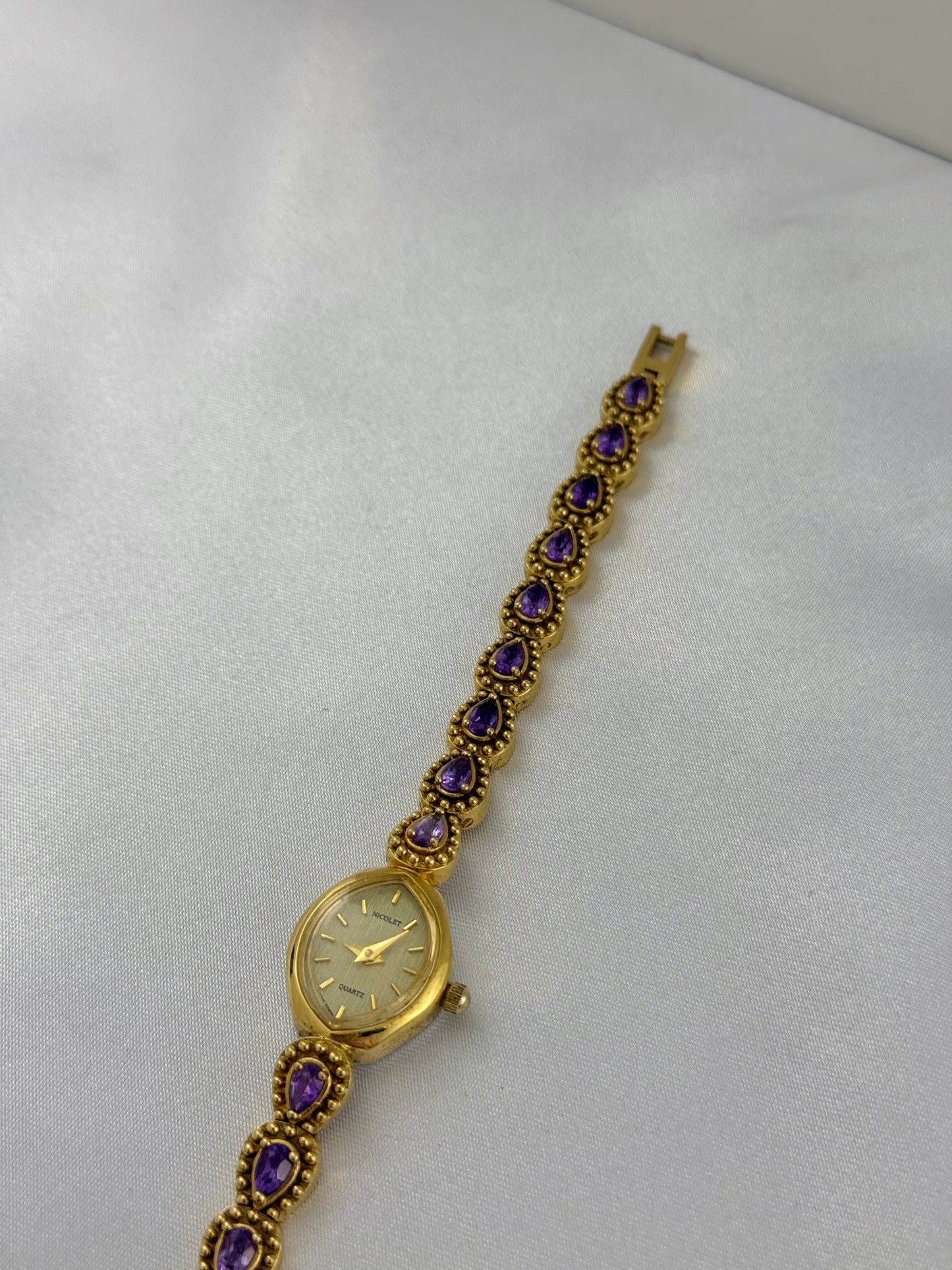 Rare Vintage Amethyst Gem Watch