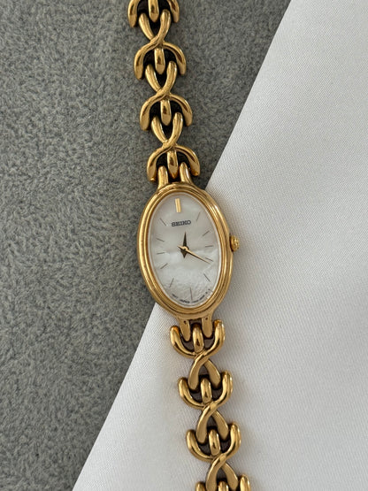 Vintage Mother Of Pearl Seiko Watch