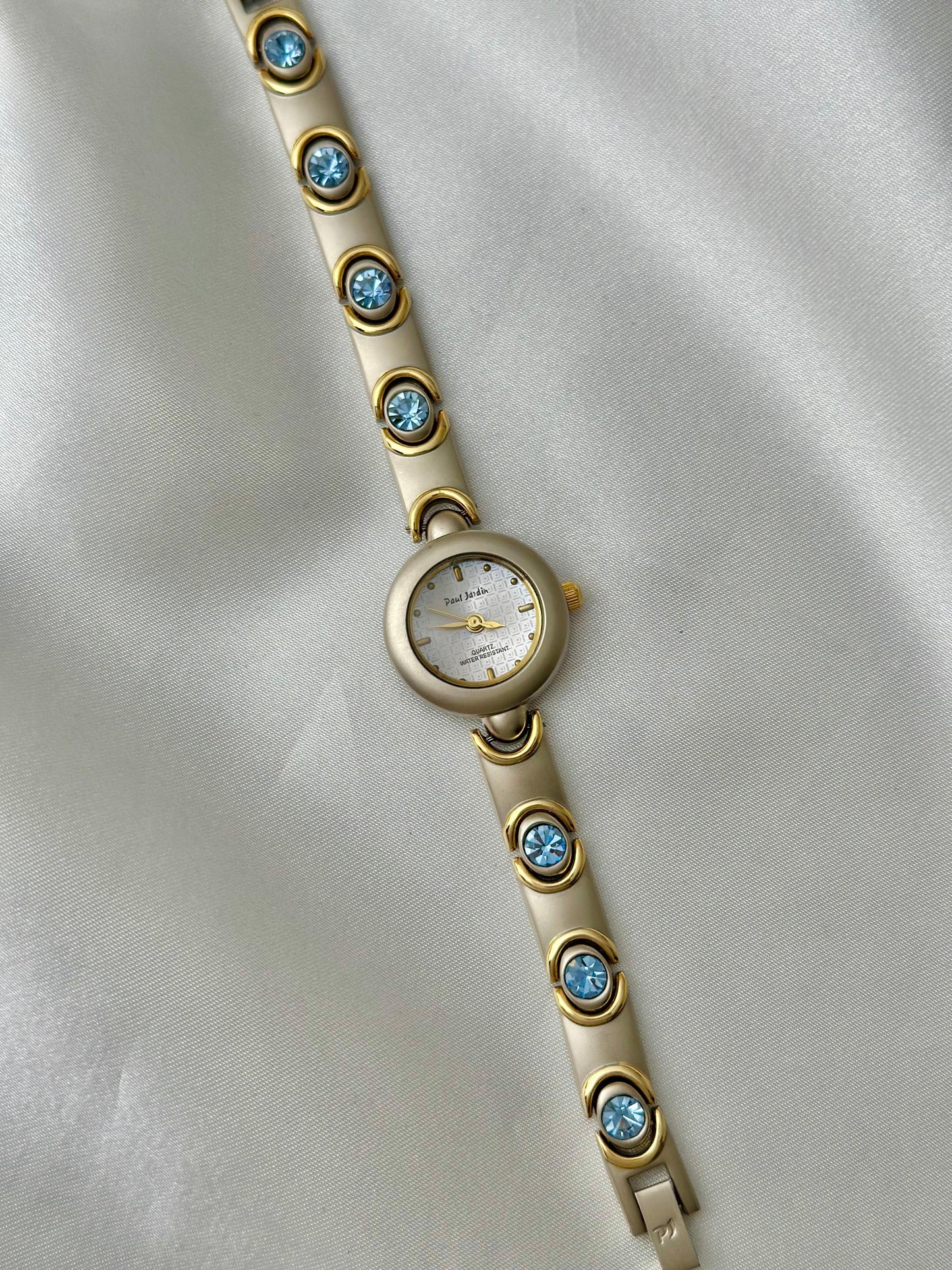 Two Tone Blue Gem Watch