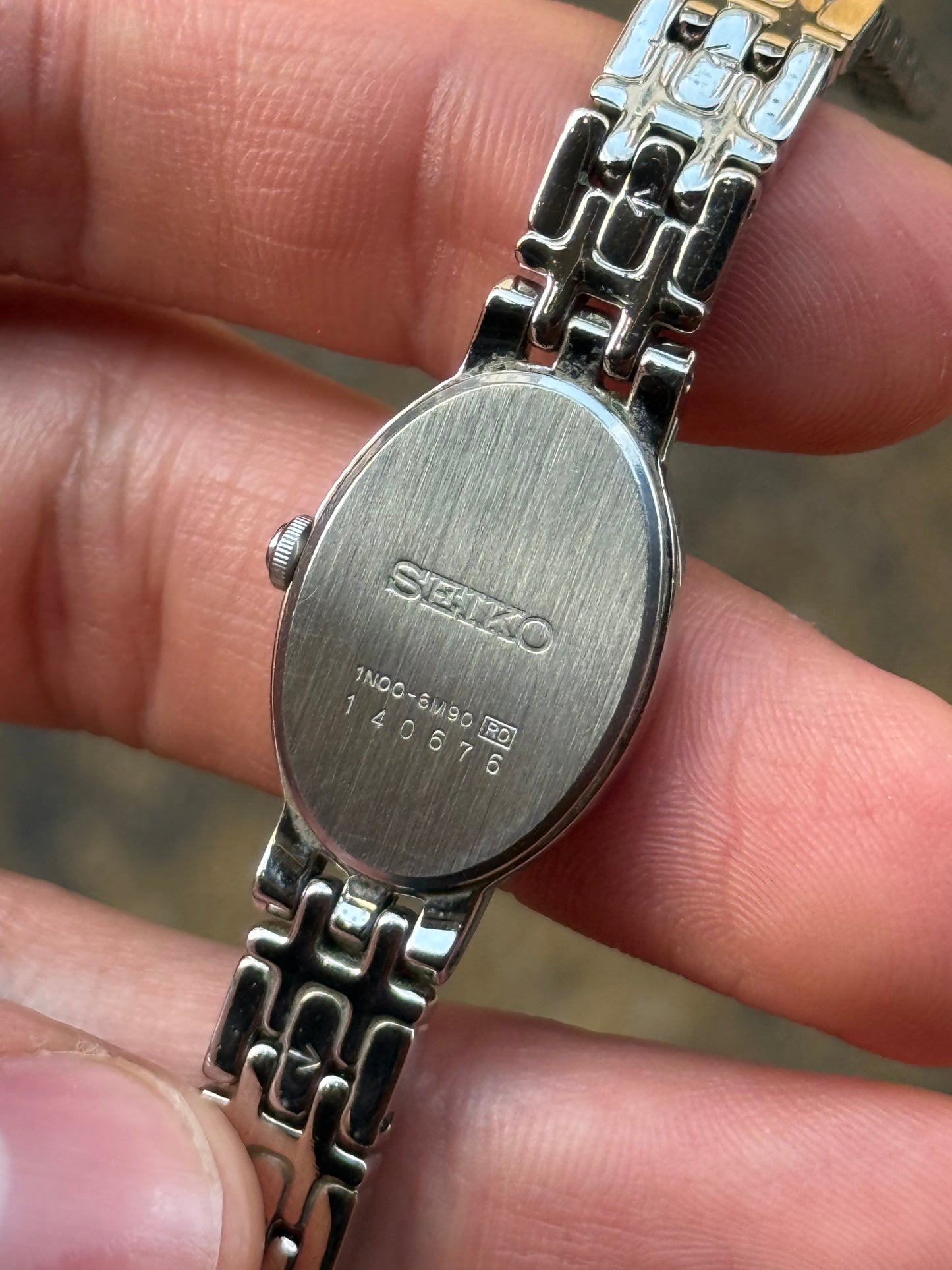 Vintage 1991 Silver Seiko Watch 1N00-6M90