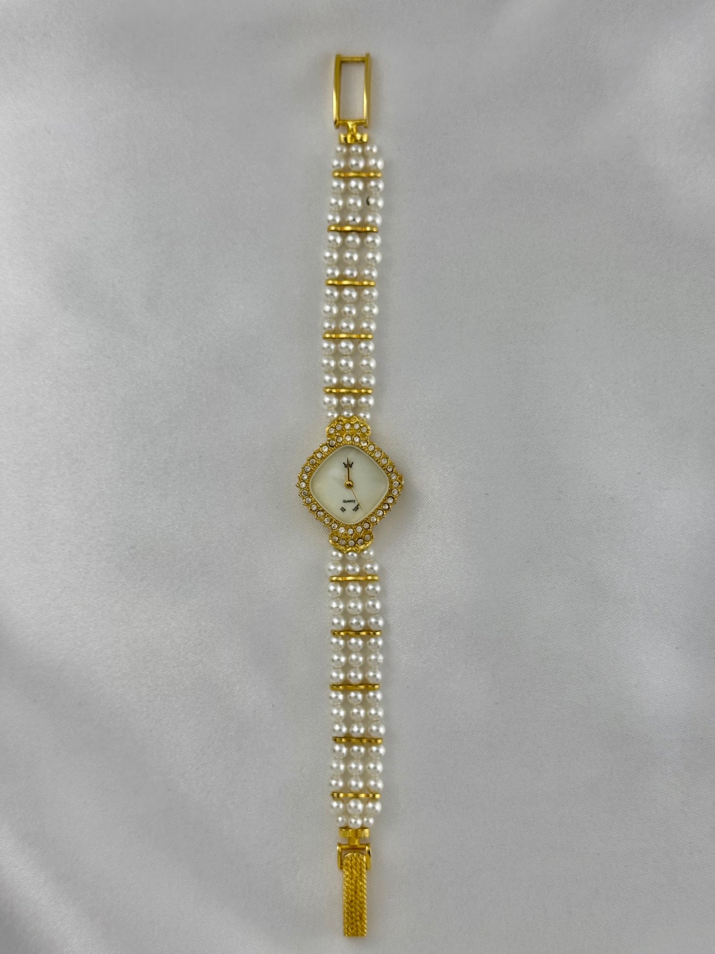 Vintage Faux Pearl Watch