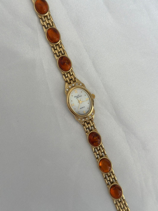 Vintage Amber Gem Watch