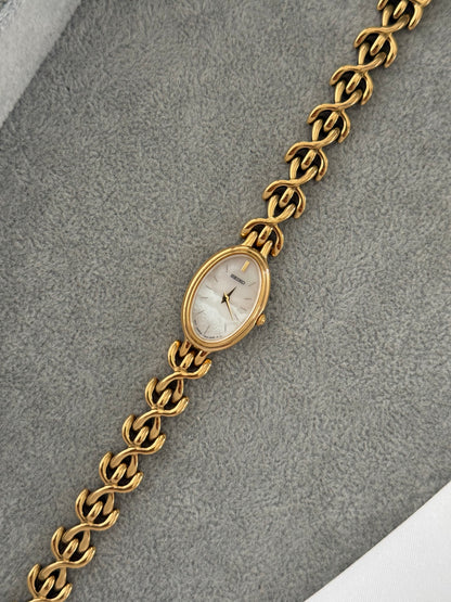 Vintage Mother Of Pearl Seiko Watch