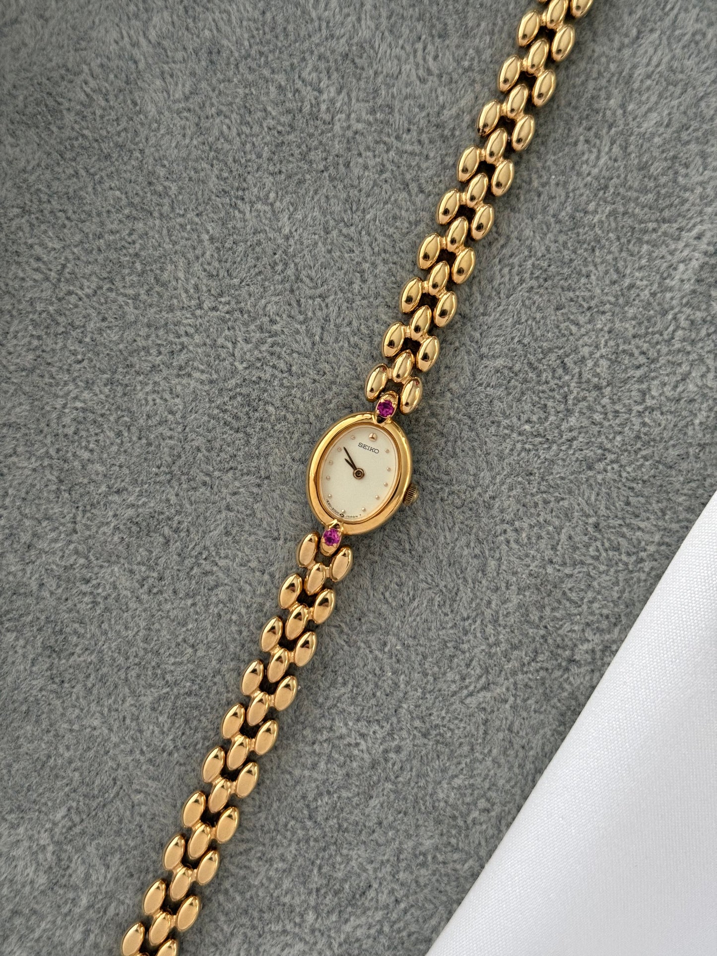 Rare Vintage Ruby Gem Seiko Watch