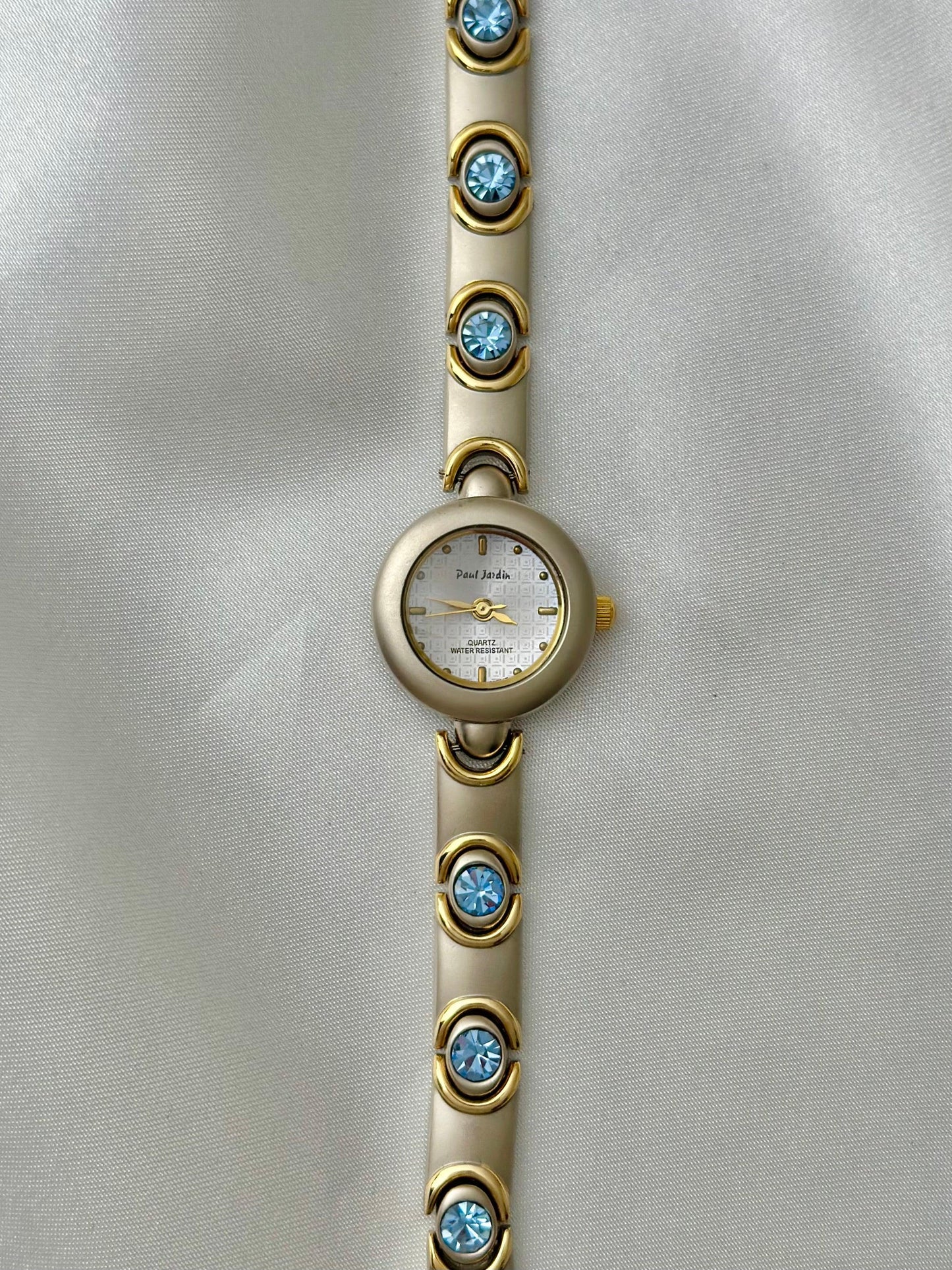 Two Tone Blue Gem Watch