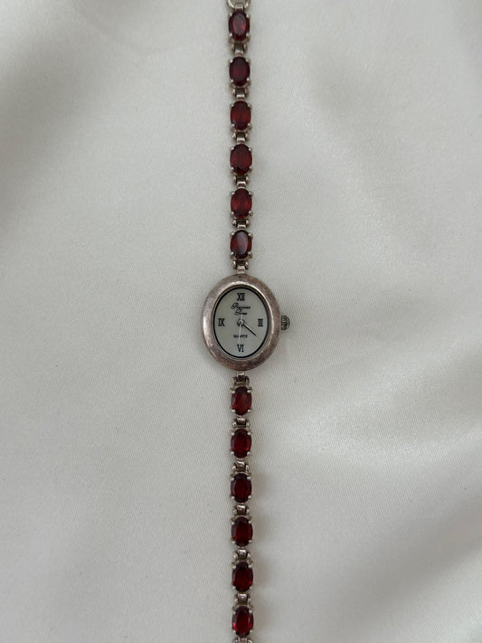 Vintage Red Gem Watch