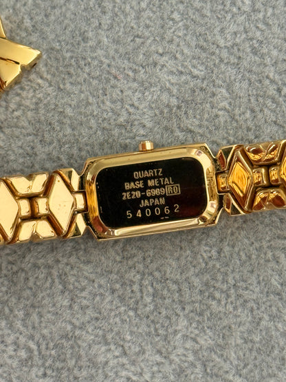 Full Set 1985 Seiko Lassale with Striking Purple Dial & Diamond Bezel Watch 2E20-6989