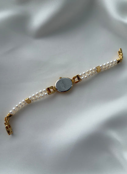 Vintage Ruby & Pearl Watch